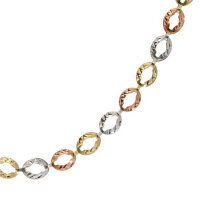 Damen Armband Armkette echt Gold 333 (8 kt) in tricolor...