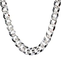 Panzer Kette Collier 5,5 mm breit echt Silber 925